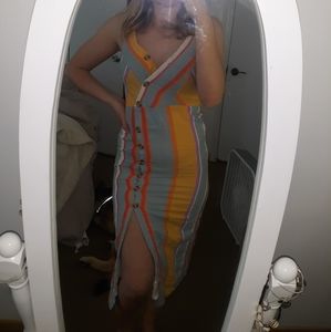 Colorful midi dress